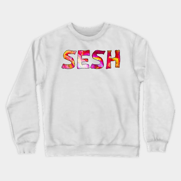 The sesh red and pink design Crewneck Sweatshirt by Captain-Jackson